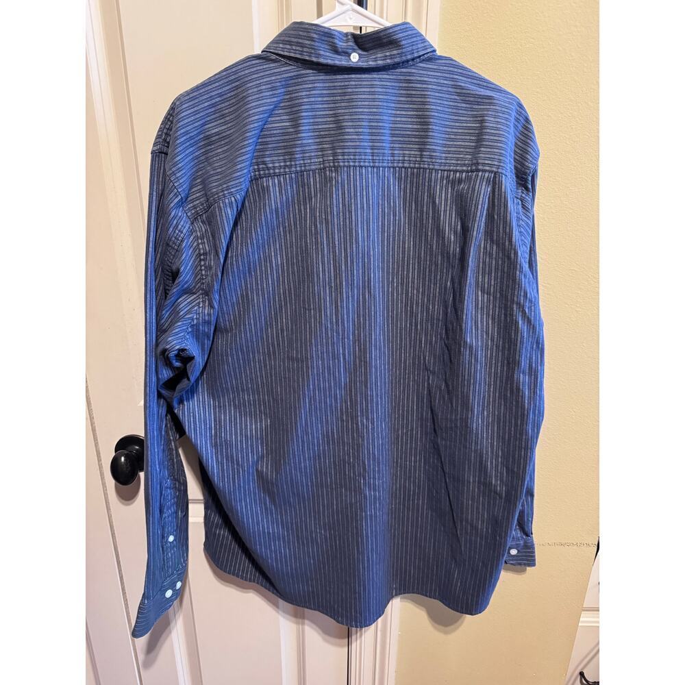 LL Bean Men's Traditional Fit Blue Button-Down Pocket Long Sleeve Shirt Sz L - Picture 4 of 9